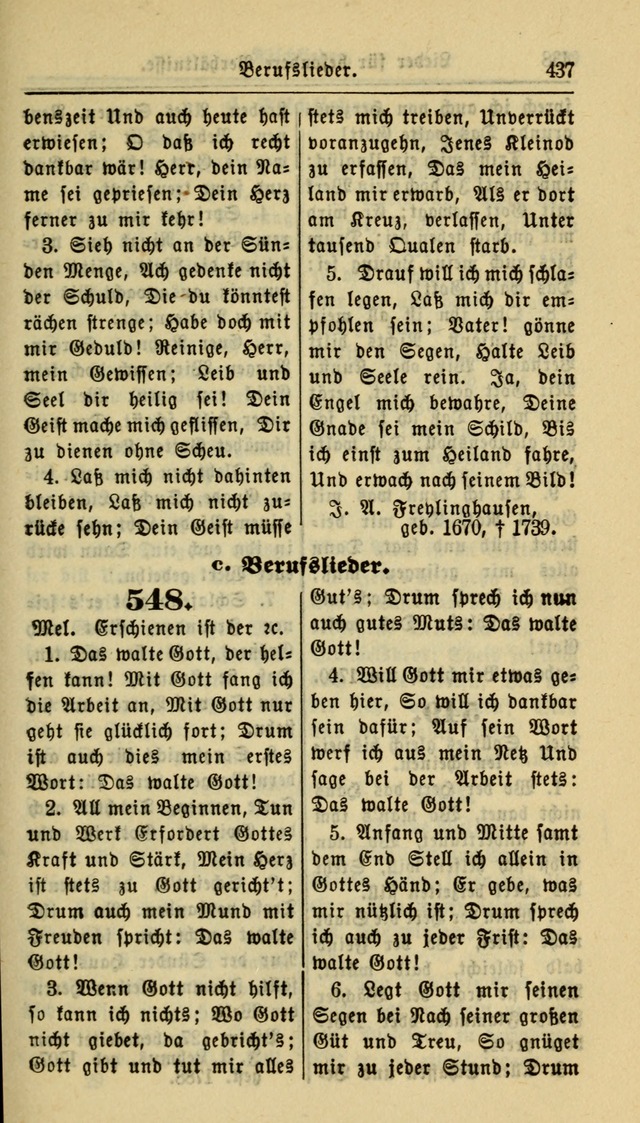 Gesangbuch der Evangelischen Kirche: herausgegeben von der Deutschen Evangelischen Synode von Nord-Amerika page 437