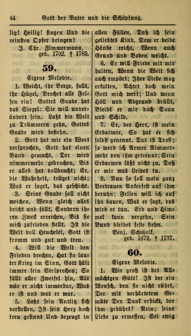 Gesangbuch der Evangelischen Kirche: herausgegeben von der Deutschen Evangelischen Synode von Nord-Amerika page 44