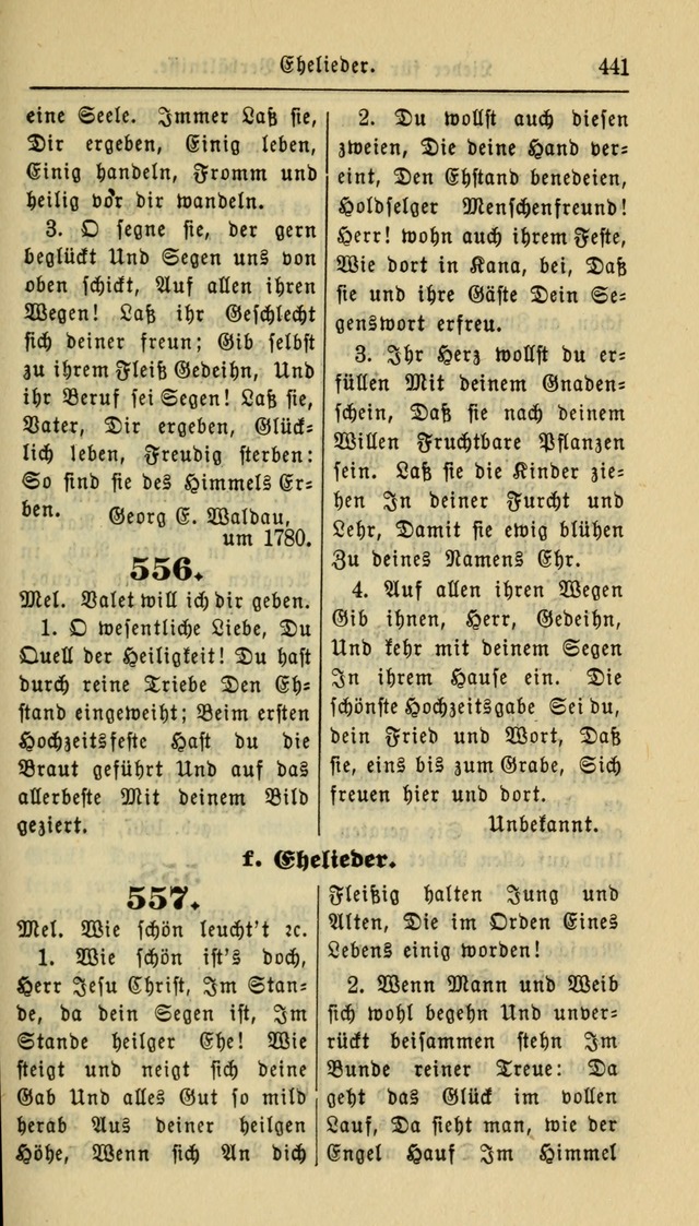 Gesangbuch der Evangelischen Kirche: herausgegeben von der Deutschen Evangelischen Synode von Nord-Amerika page 441