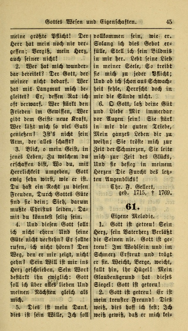 Gesangbuch der Evangelischen Kirche: herausgegeben von der Deutschen Evangelischen Synode von Nord-Amerika page 45