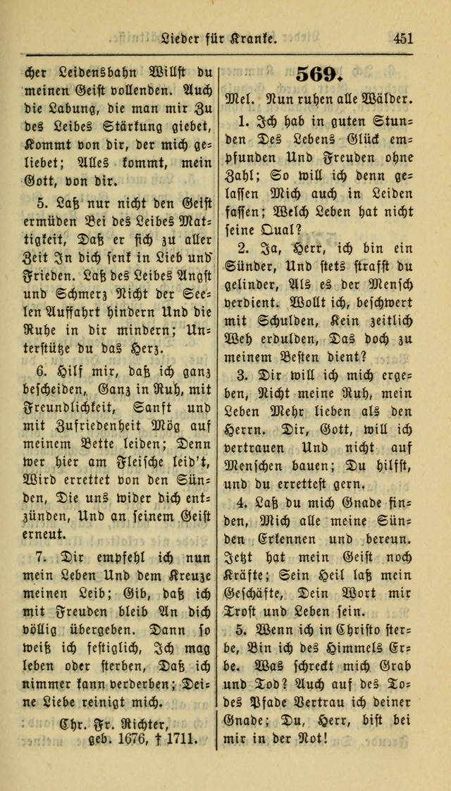 Gesangbuch der Evangelischen Kirche: herausgegeben von der Deutschen Evangelischen Synode von Nord-Amerika page 451