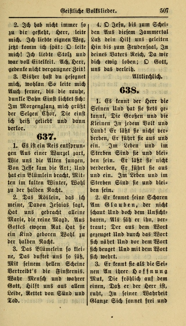 Gesangbuch der Evangelischen Kirche: herausgegeben von der Deutschen Evangelischen Synode von Nord-Amerika page 507