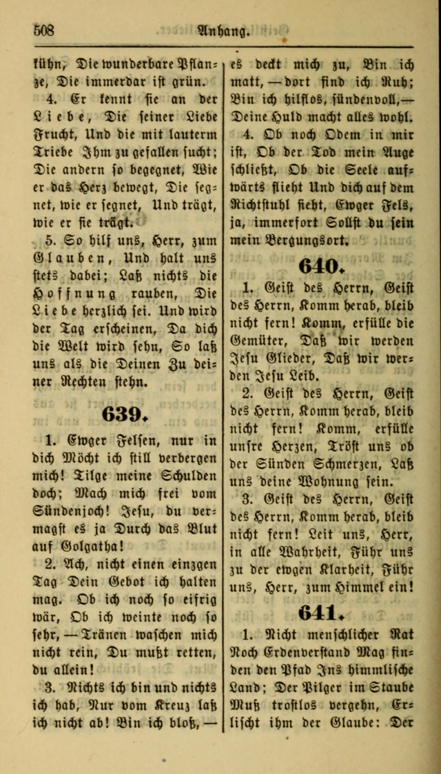 Gesangbuch der Evangelischen Kirche: herausgegeben von der Deutschen Evangelischen Synode von Nord-Amerika page 508