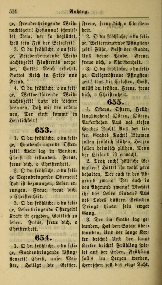 Gesangbuch der Evangelischen Kirche: herausgegeben von der Deutschen Evangelischen Synode von Nord-Amerika page 514