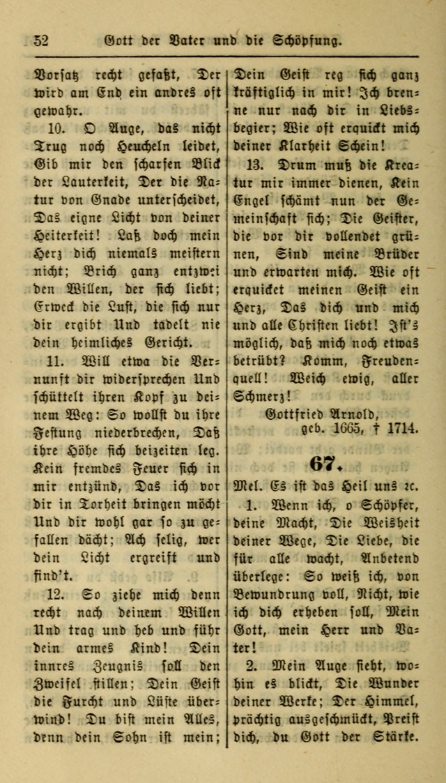 Gesangbuch der Evangelischen Kirche: herausgegeben von der Deutschen Evangelischen Synode von Nord-Amerika page 52