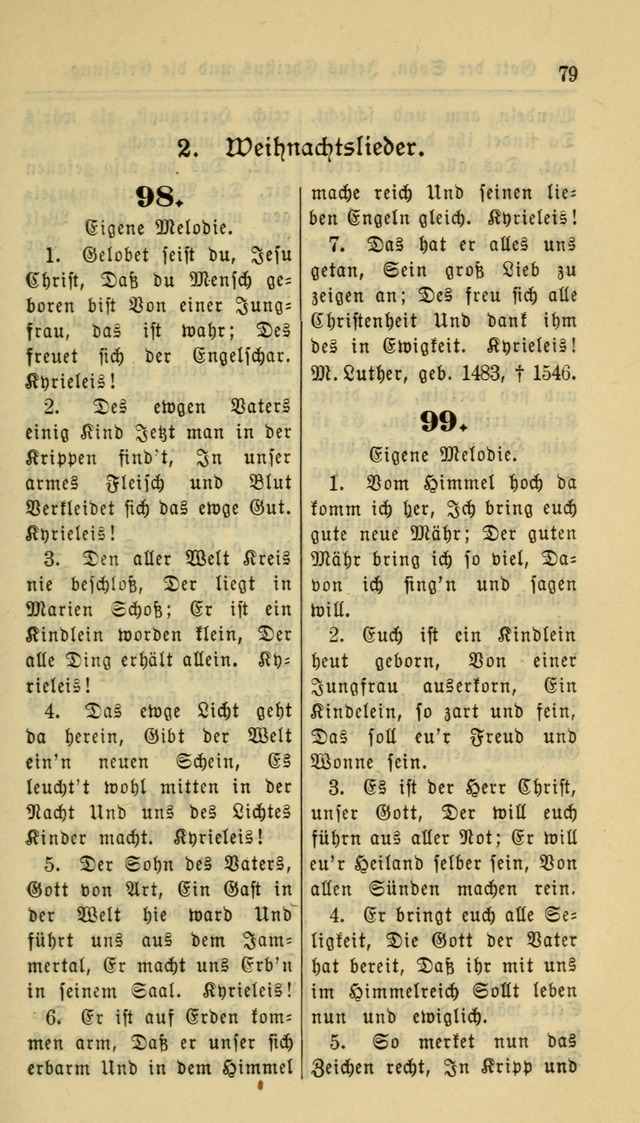 Gesangbuch der Evangelischen Kirche: herausgegeben von der Deutschen Evangelischen Synode von Nord-Amerika page 79