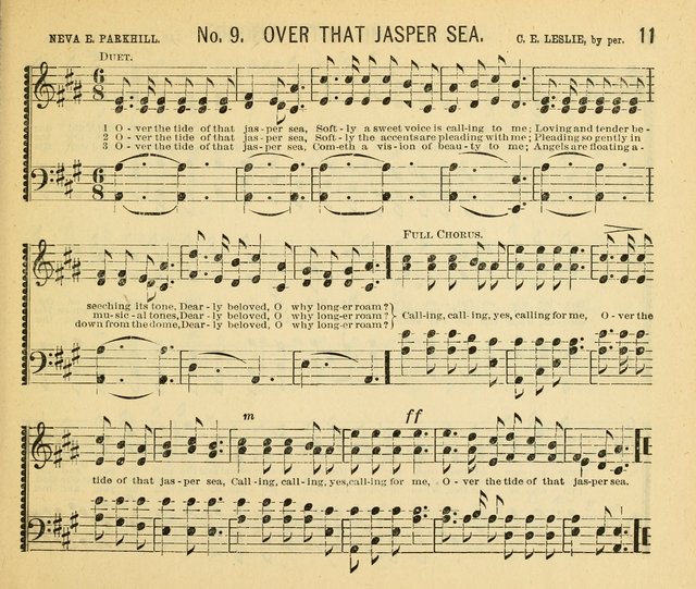 Grace and Glory: a choice collection of sacred songs, original and selected, for Sabbath-schools, revivals, etc. page 11