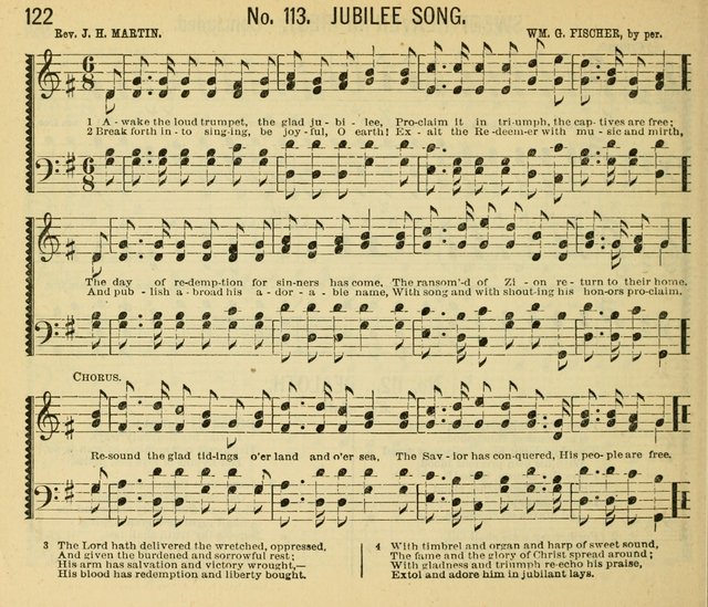 Grace and Glory: a choice collection of sacred songs, original and selected, for Sabbath-schools, revivals, etc. page 122