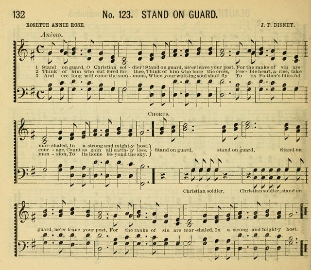 Grace and Glory: a choice collection of sacred songs, original and selected, for Sabbath-schools, revivals, etc. page 132