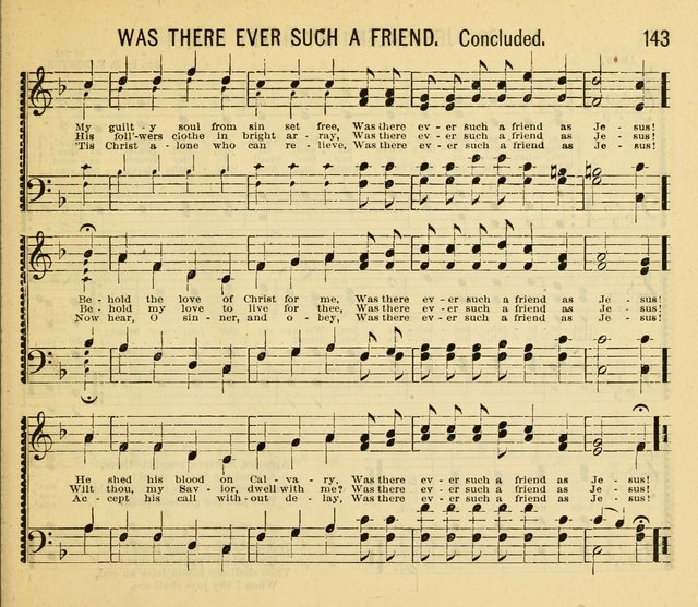 Grace and Glory: a choice collection of sacred songs, original and selected, for Sabbath-schools, revivals, etc. page 143