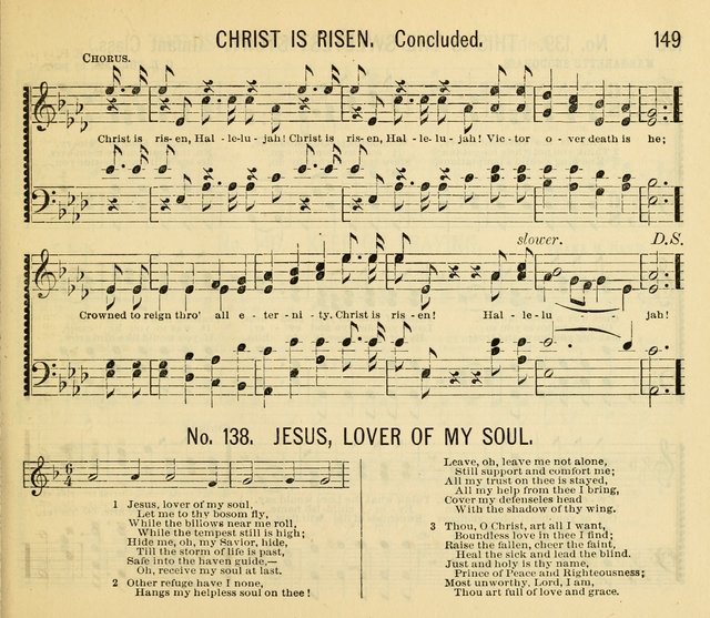 Grace and Glory: a choice collection of sacred songs, original and selected, for Sabbath-schools, revivals, etc. page 149