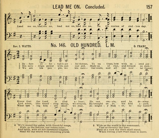 Grace and Glory: a choice collection of sacred songs, original and selected, for Sabbath-schools, revivals, etc. page 157