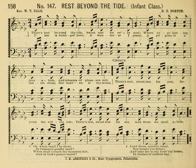 Grace and Glory: a choice collection of sacred songs, original and selected, for Sabbath-schools, revivals, etc. page 158