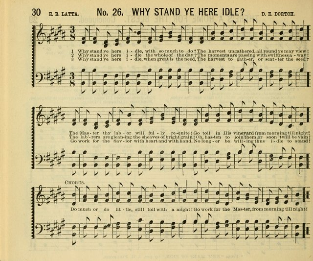 Grace and Glory: a choice collection of sacred songs, original and selected, for Sabbath-schools, revivals, etc. page 30