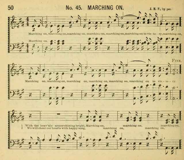 Grace and Glory: a choice collection of sacred songs, original and selected, for Sabbath-schools, revivals, etc. page 50