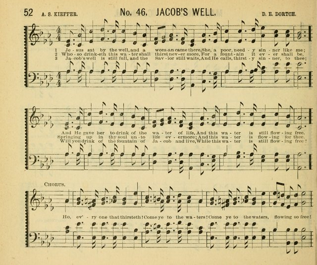 Grace and Glory: a choice collection of sacred songs, original and selected, for Sabbath-schools, revivals, etc. page 52