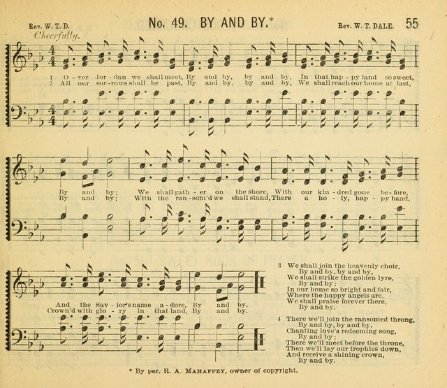 Grace and Glory: a choice collection of sacred songs, original and selected, for Sabbath-schools, revivals, etc. page 55