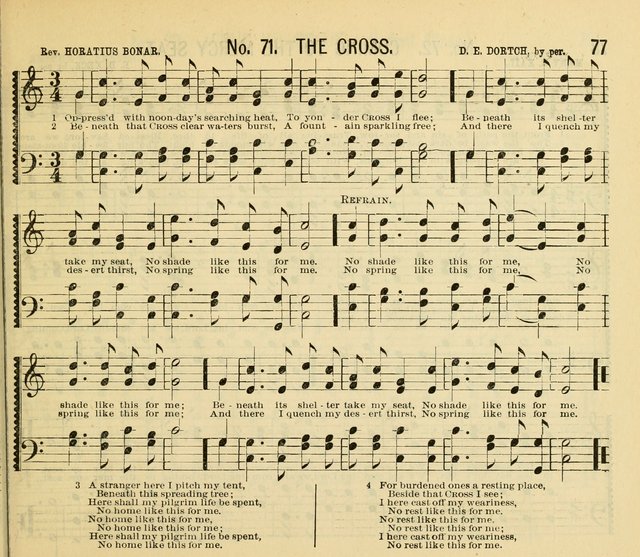 Grace and Glory: a choice collection of sacred songs, original and selected, for Sabbath-schools, revivals, etc. page 77