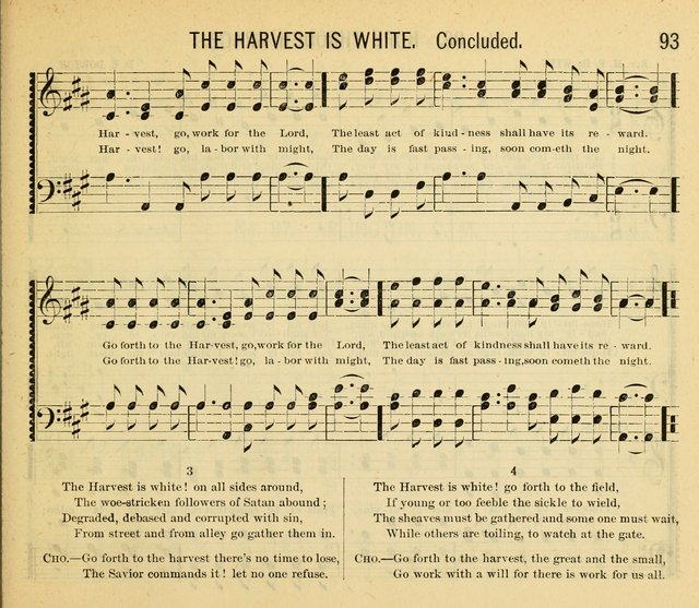 Grace and Glory: a choice collection of sacred songs, original and selected, for Sabbath-schools, revivals, etc. page 93