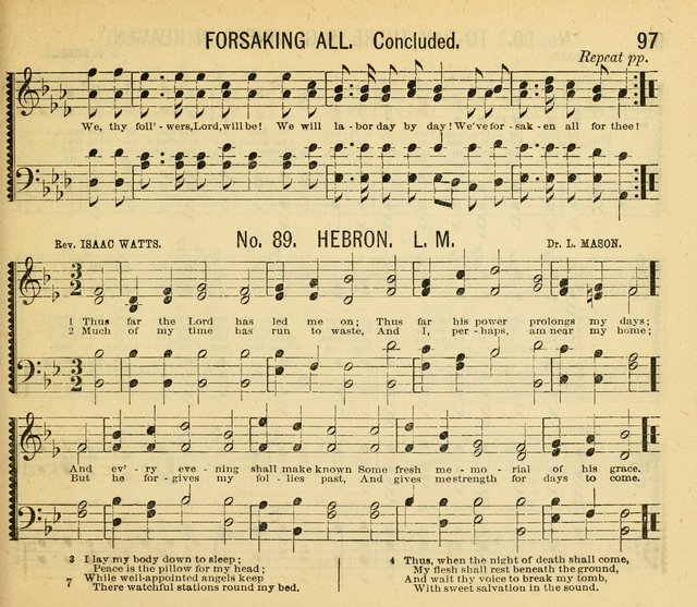 Grace and Glory: a choice collection of sacred songs, original and selected, for Sabbath-schools, revivals, etc. page 97