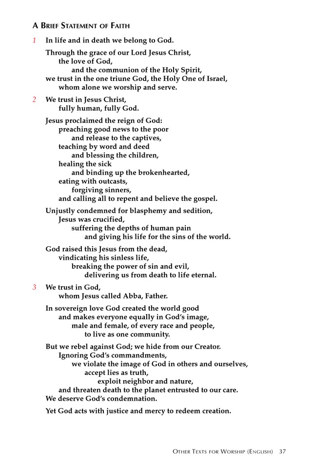 Glory to God: the Presbyterian Hymnal page 37