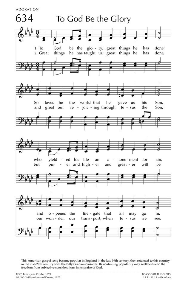 Glory to God: the Presbyterian Hymnal page 795