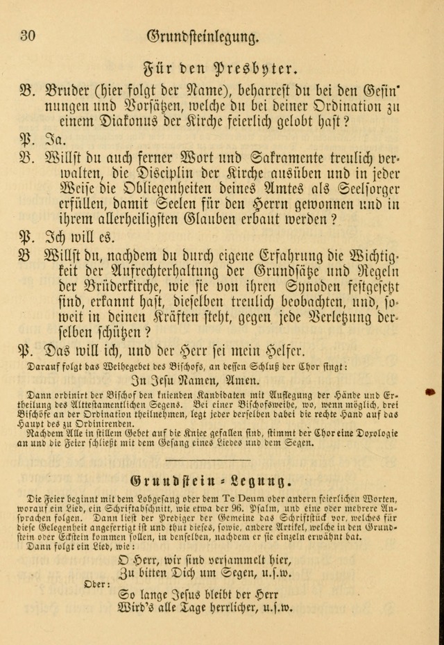 Gesangbuch der Evangelischen Brüdergemeinen in Nord Amerika (Neue vermehrte Aufl.) page 30