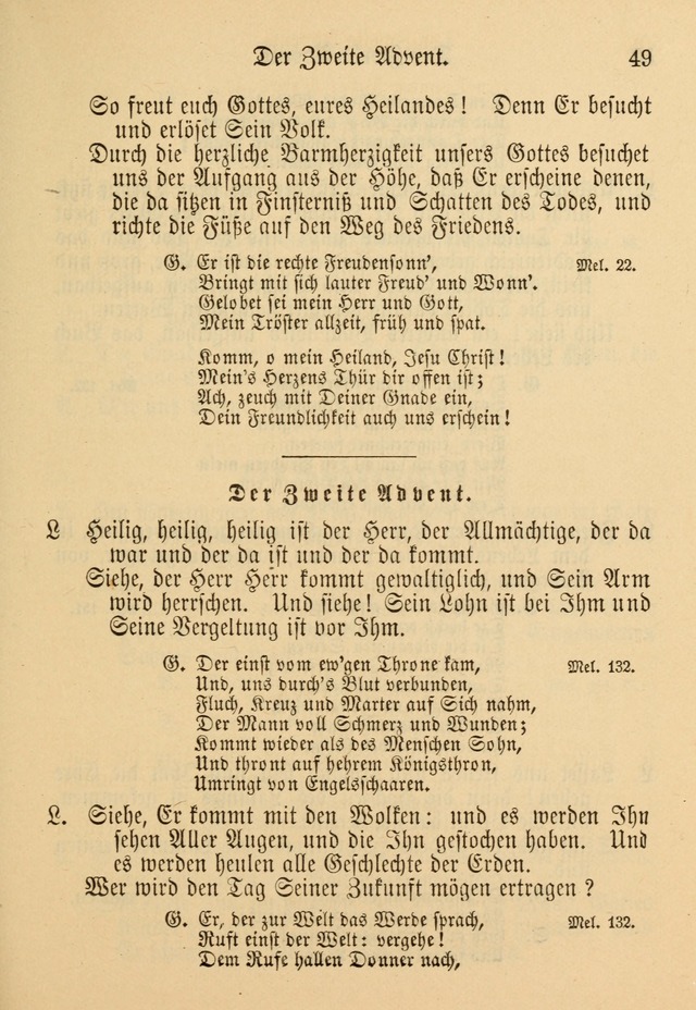 Gesangbuch der Evangelischen Brüdergemeinen in Nord Amerika (Neue vermehrte Aufl.) page 49