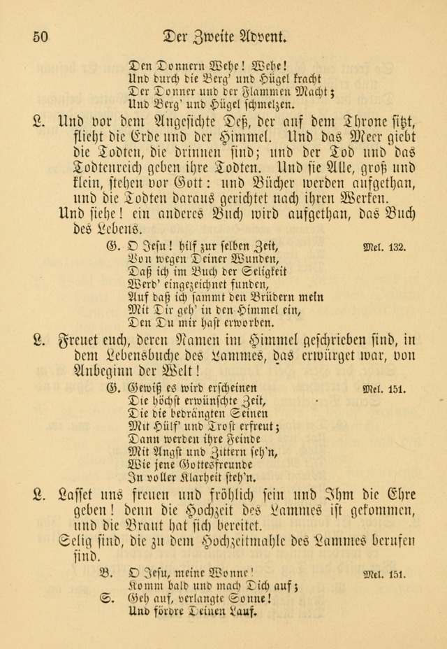 Gesangbuch der Evangelischen Brüdergemeinen in Nord Amerika (Neue vermehrte Aufl.) page 50