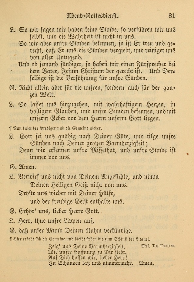 Gesangbuch der Evangelischen Brüdergemeinen in Nord Amerika (Neue vermehrte Aufl.) page 81