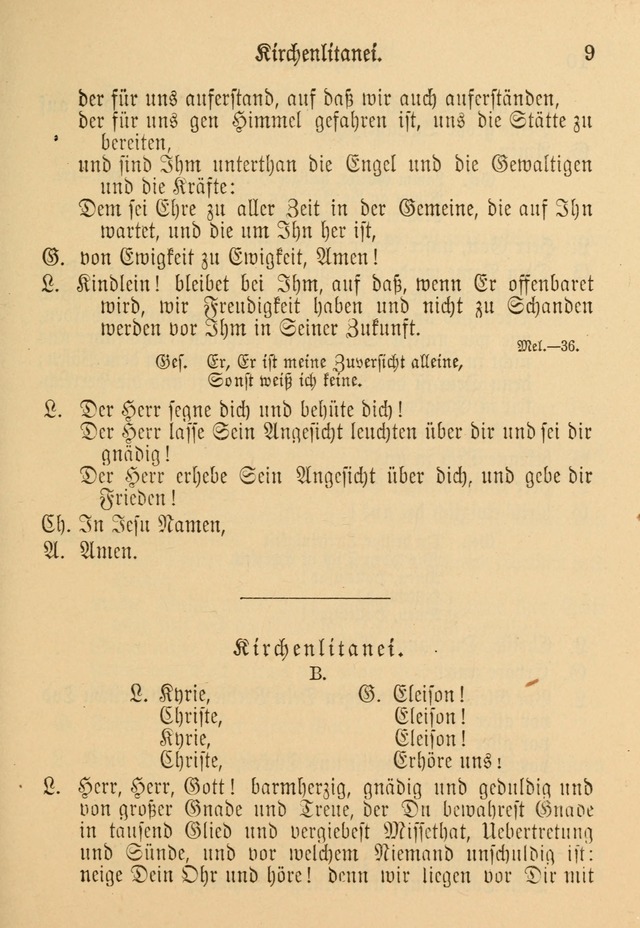 Gesangbuch der Evangelischen Brüdergemeinen in Nord Amerika (Neue vermehrte Aufl.) page 9