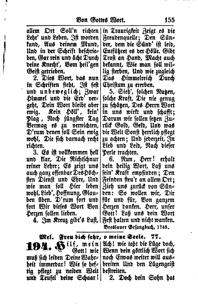 Gesangbuch für Gemeinden des Evangelisch-Lutherischen Bekenntnisses  page 157