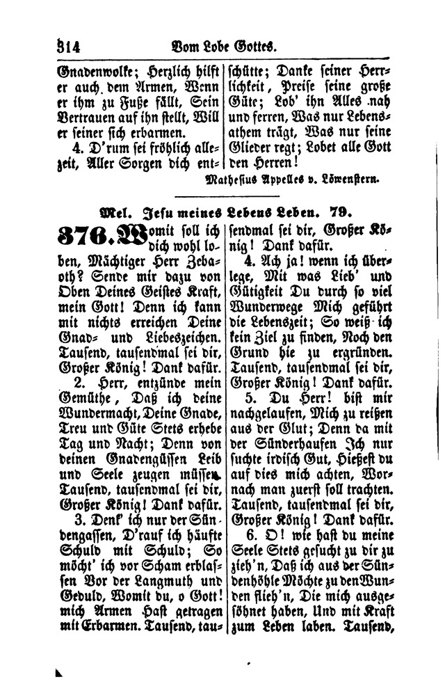 Gesangbuch für Gemeinden des Evangelisch-Lutherischen Bekenntnisses  page 316