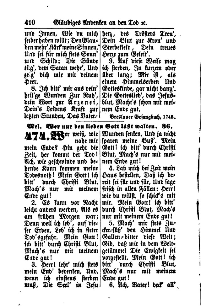 Gesangbuch für Gemeinden des Evangelisch-Lutherischen Bekenntnisses  page 412