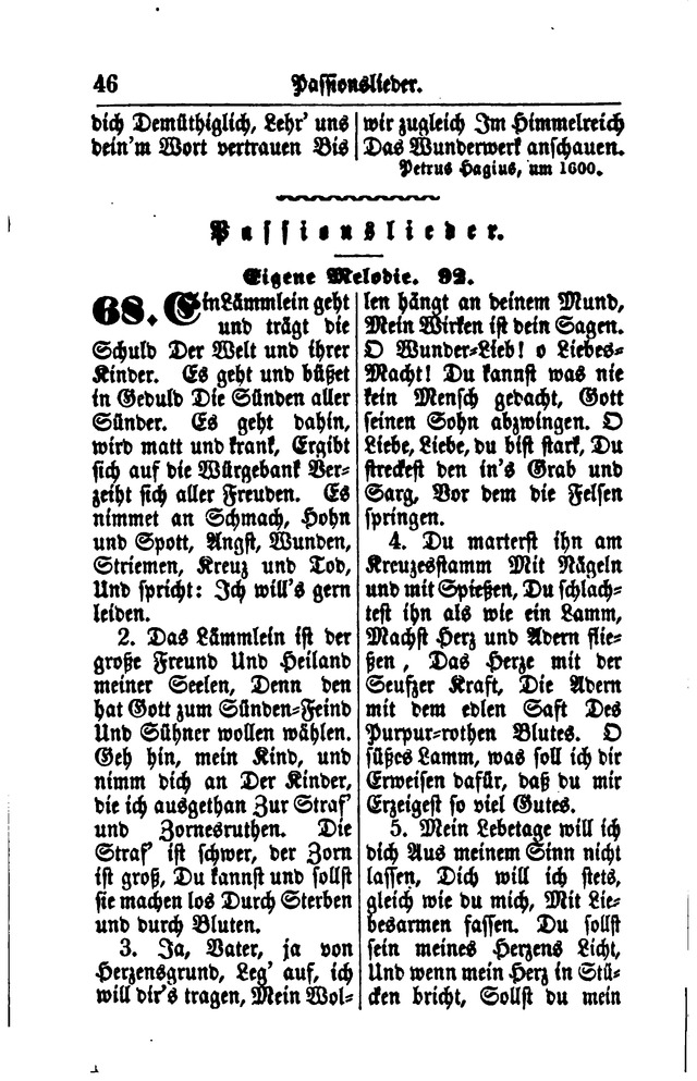 Gesangbuch für Gemeinden des Evangelisch-Lutherischen Bekenntnisses  page 46