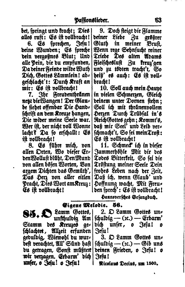 Gesangbuch für Gemeinden des Evangelisch-Lutherischen Bekenntnisses  page 63