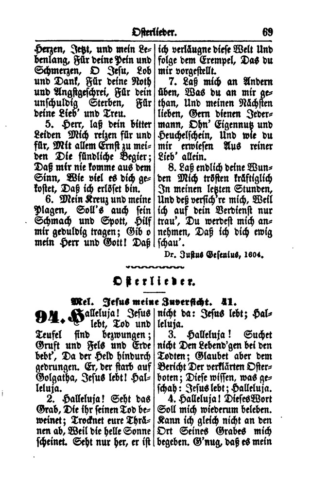 Gesangbuch für Gemeinden des Evangelisch-Lutherischen Bekenntnisses  page 69