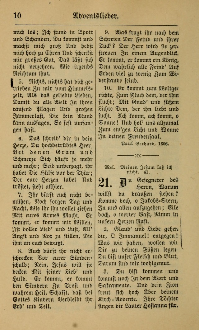 Gesangbuch für Gemeinden des Evangelisch-Lutherischen Bekenntnisses (14th ed.) page 10