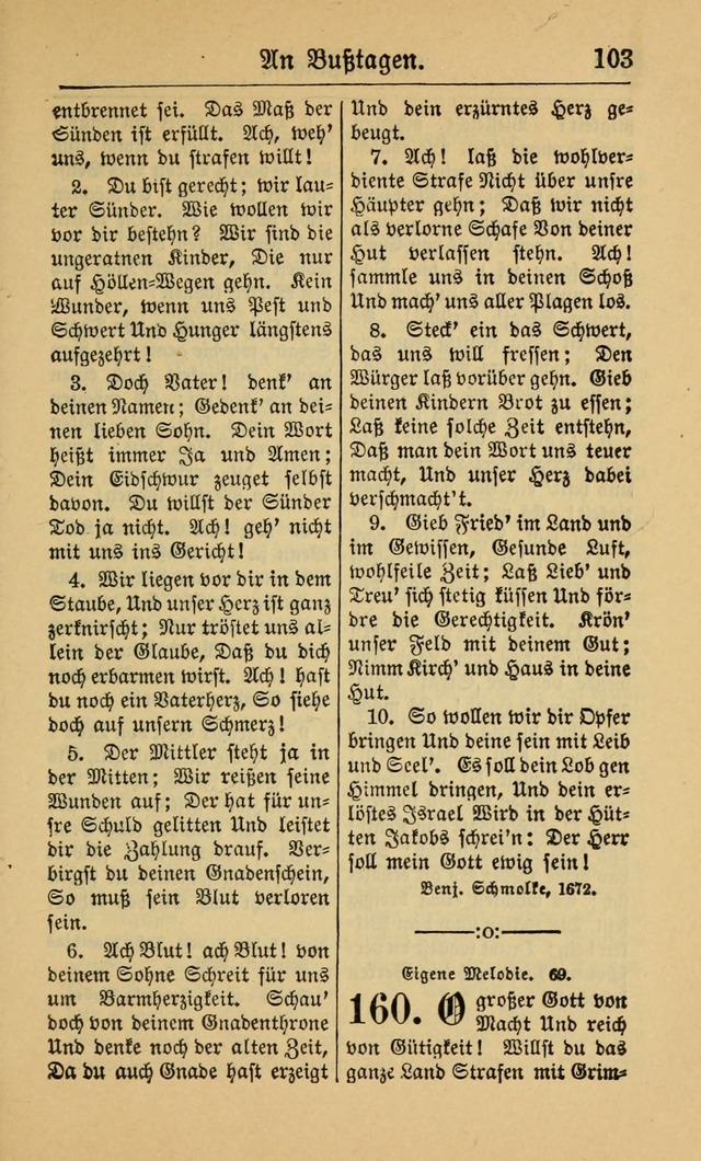 Gesangbuch für Gemeinden des Evangelisch-Lutherischen Bekenntnisses (14th ed.) page 103