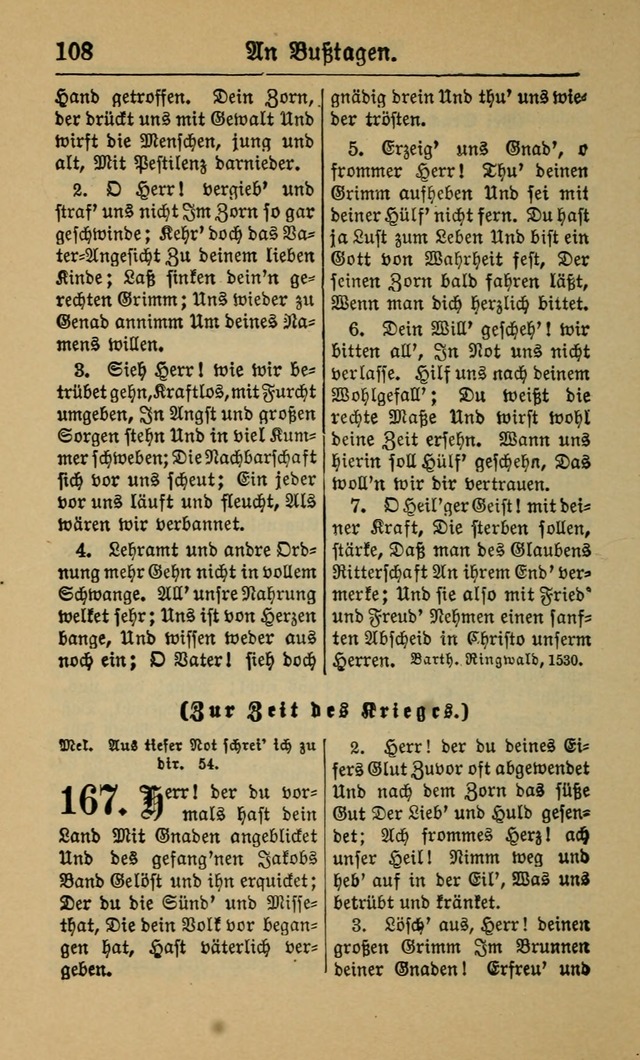 Gesangbuch für Gemeinden des Evangelisch-Lutherischen Bekenntnisses (14th ed.) page 108