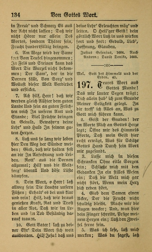 Gesangbuch für Gemeinden des Evangelisch-Lutherischen Bekenntnisses (14th ed.) page 134