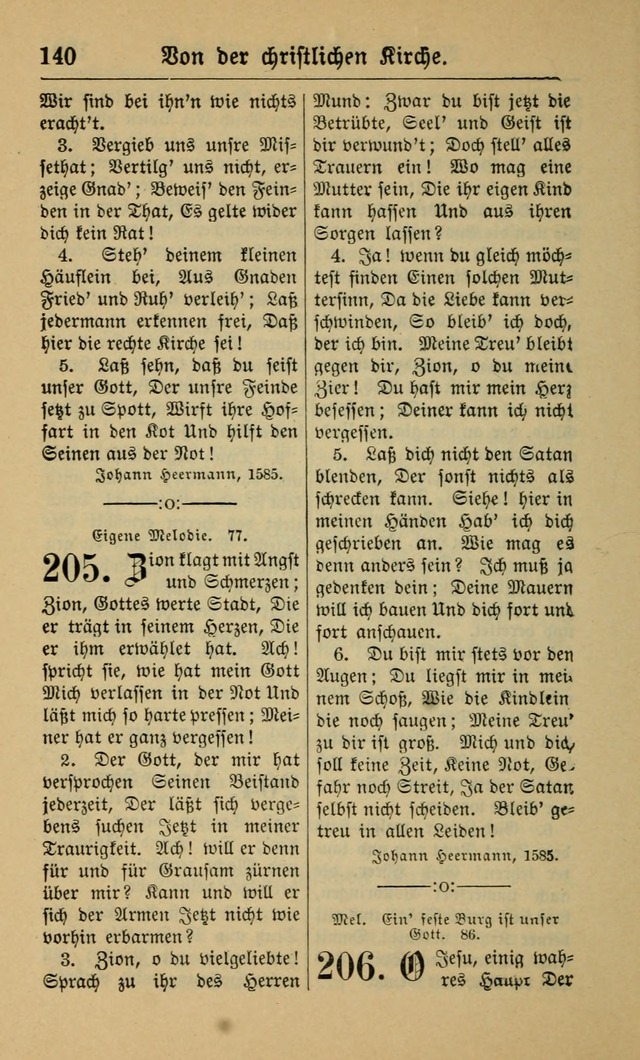 Gesangbuch für Gemeinden des Evangelisch-Lutherischen Bekenntnisses (14th ed.) page 140