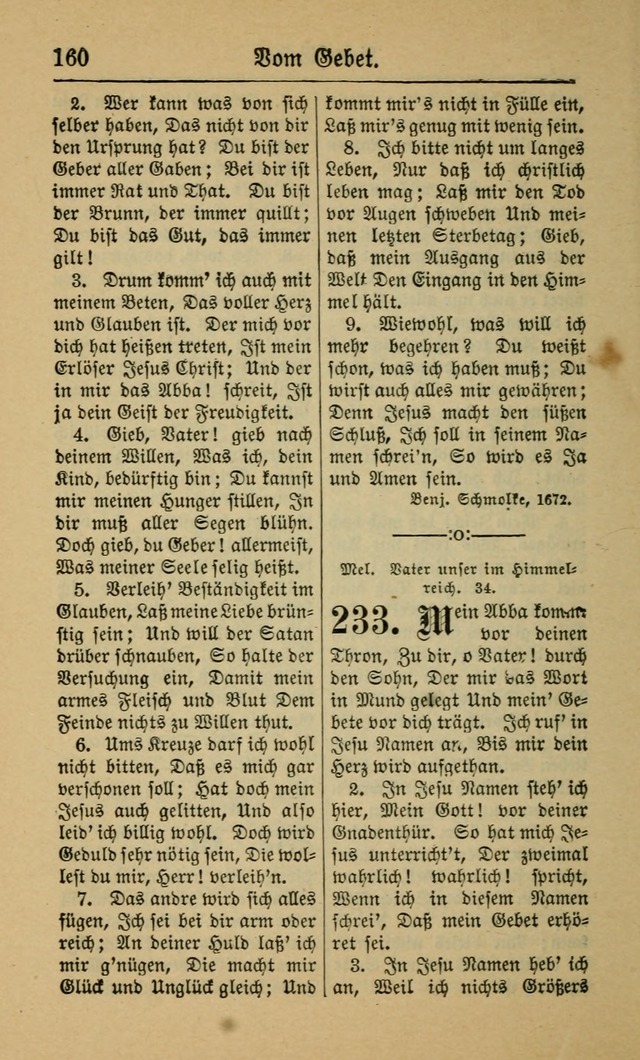 Gesangbuch für Gemeinden des Evangelisch-Lutherischen Bekenntnisses (14th ed.) page 160