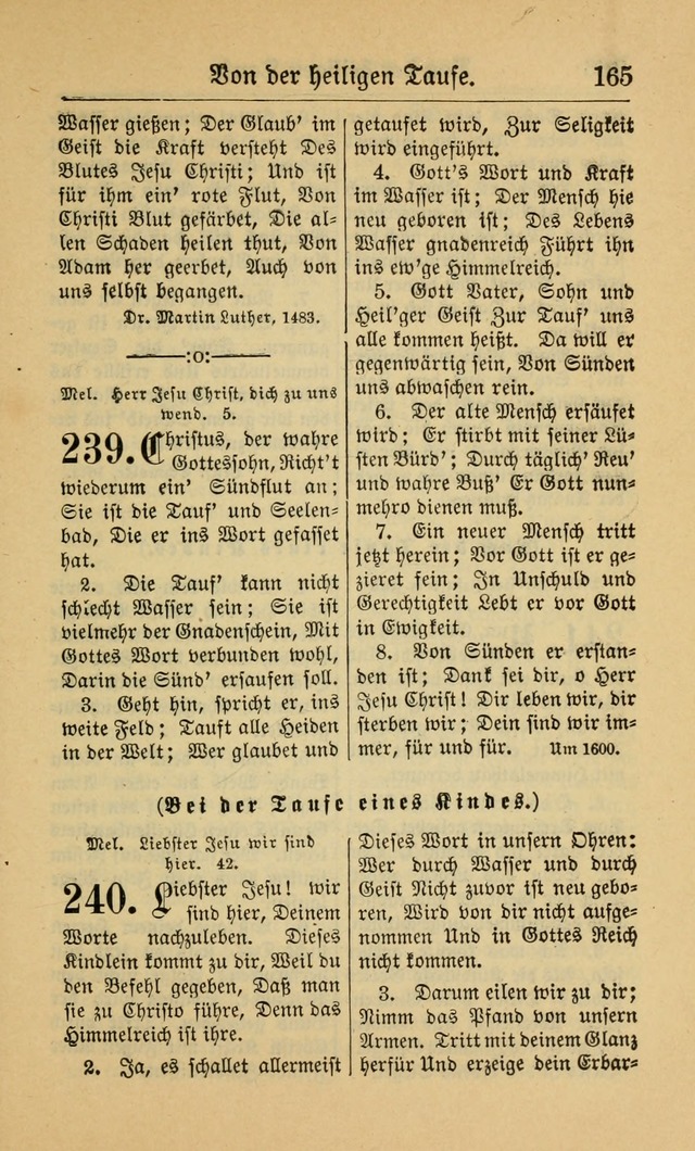 Gesangbuch für Gemeinden des Evangelisch-Lutherischen Bekenntnisses (14th ed.) page 165