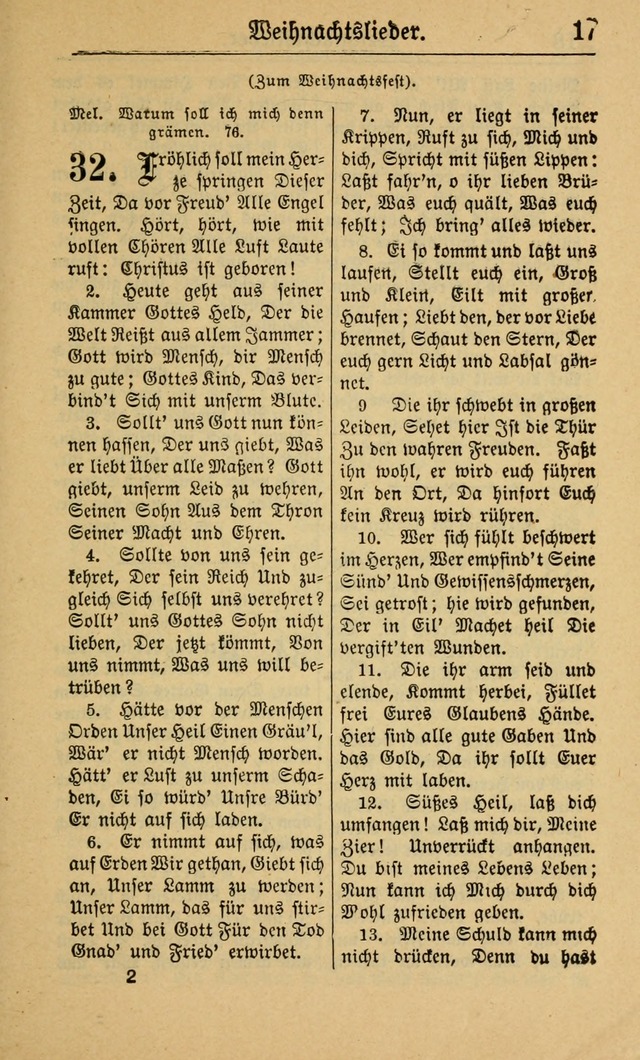 Gesangbuch für Gemeinden des Evangelisch-Lutherischen Bekenntnisses (14th ed.) page 17