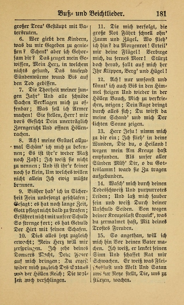 Gesangbuch für Gemeinden des Evangelisch-Lutherischen Bekenntnisses (14th ed.) page 181