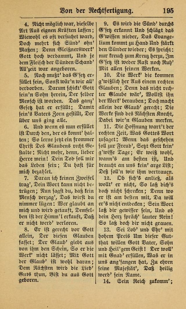 Gesangbuch für Gemeinden des Evangelisch-Lutherischen Bekenntnisses (14th ed.) page 195