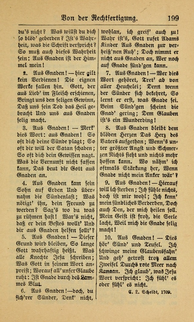 Gesangbuch für Gemeinden des Evangelisch-Lutherischen Bekenntnisses (14th ed.) page 199