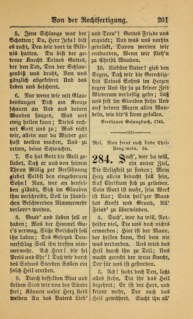 Gesangbuch für Gemeinden des Evangelisch-Lutherischen Bekenntnisses (14th ed.) page 201