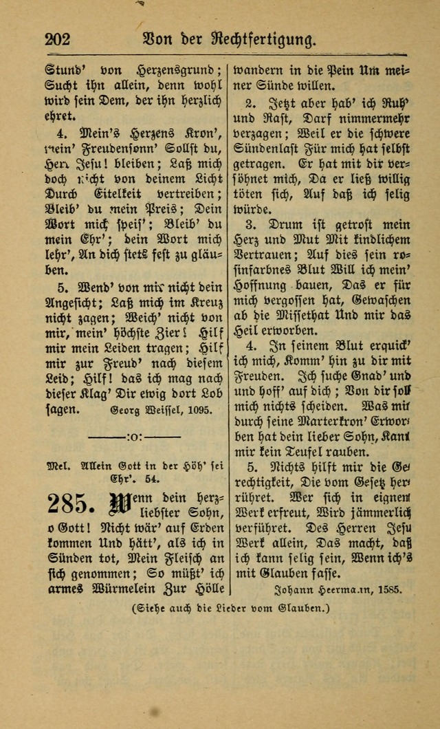 Gesangbuch für Gemeinden des Evangelisch-Lutherischen Bekenntnisses (14th ed.) page 202